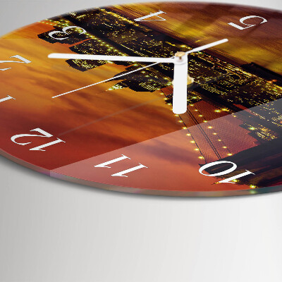 Glas wanduhr Horizontale Brücke