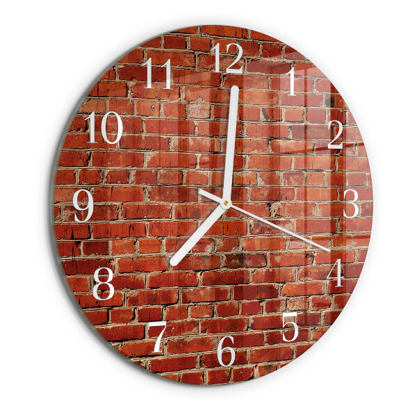 Glas wanduhr Ziegelmauer