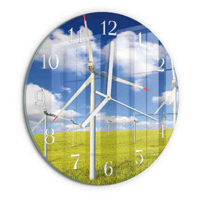 Glas wanduhr Windpark