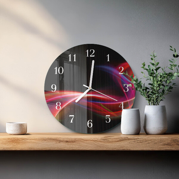 Glas wanduhr Abstrakte Linien