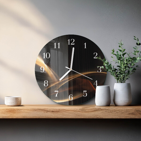 Glas wanduhr Abstrakte Linien