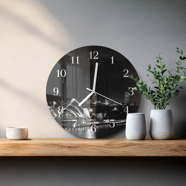 Glas wanduhr Sydney Horizon