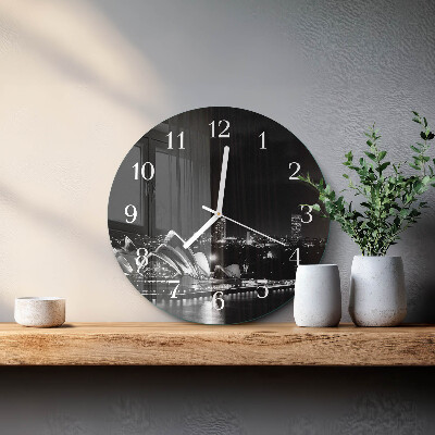 Glas wanduhr Sydney Horizon