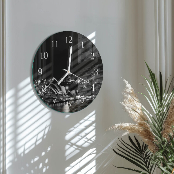 Glas wanduhr Sydney Horizon