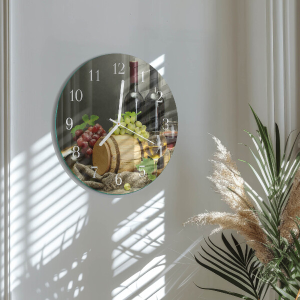Glas wanduhr Trauben für Wein