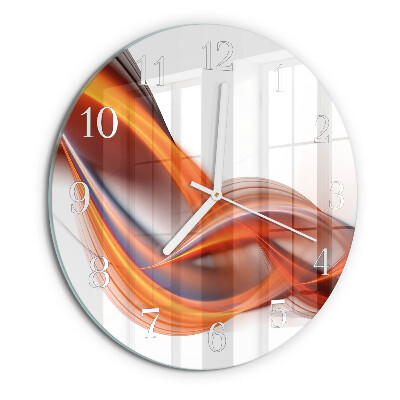 Glas wanduhr Abstrakter Rauch