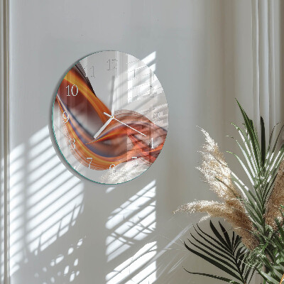 Glas wanduhr Abstrakter Rauch