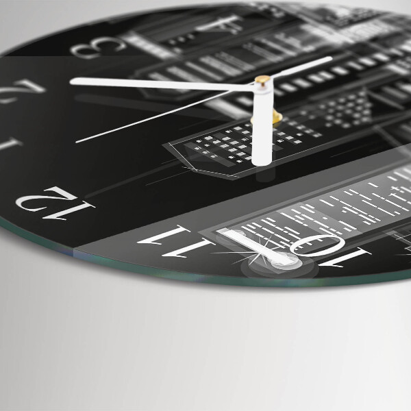 Glas wanduhr Horizont