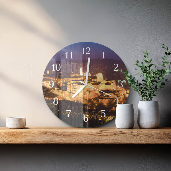 Glas wanduhr Stadt Budapest