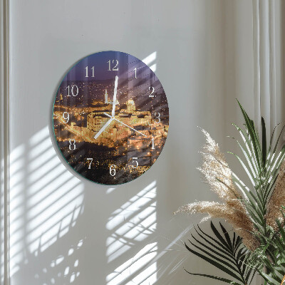 Glas wanduhr Stadt Budapest