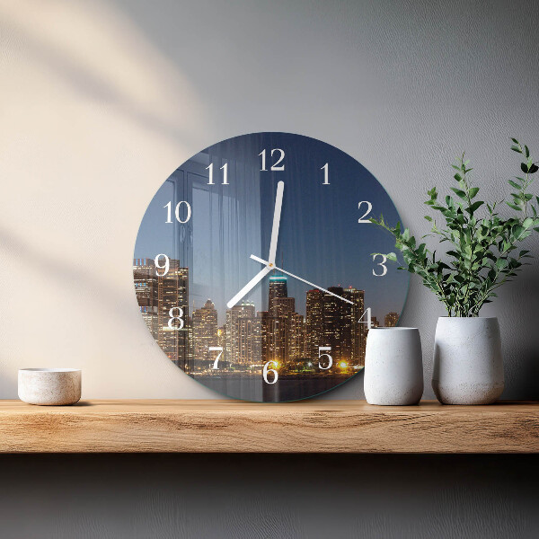 Glas wanduhr Horizont