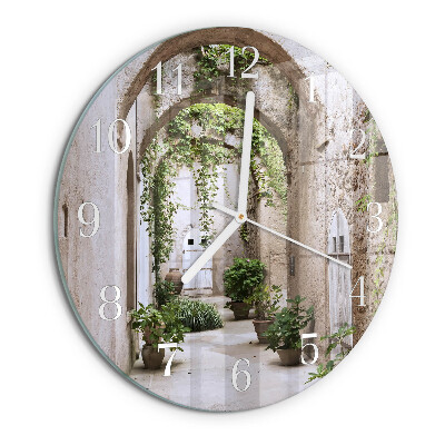 Glas wanduhr Allee-Pflanzen