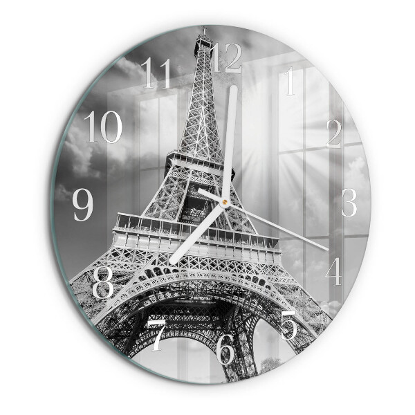 Glas wanduhr Eiffelturm Paris