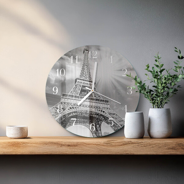 Glas wanduhr Eiffelturm Paris