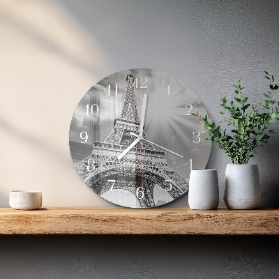 Glas wanduhr Eiffelturm Paris