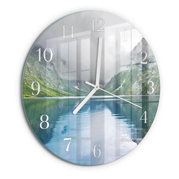 Glas wanduhr Bergsee