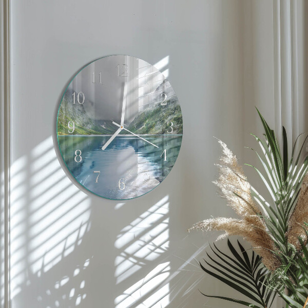 Glas wanduhr Bergsee