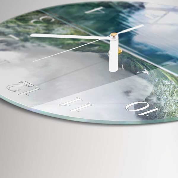 Glas wanduhr Bergsee