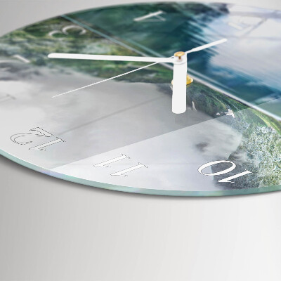 Glas wanduhr Bergsee
