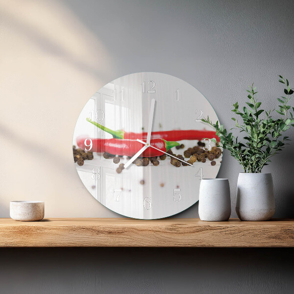Glas wanduhr Pfefferkörner