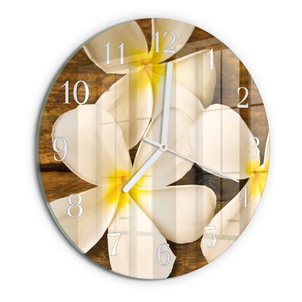 Glas wanduhr Blumen