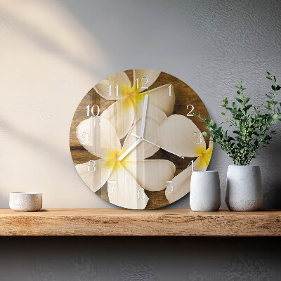 Glas wanduhr Blumen