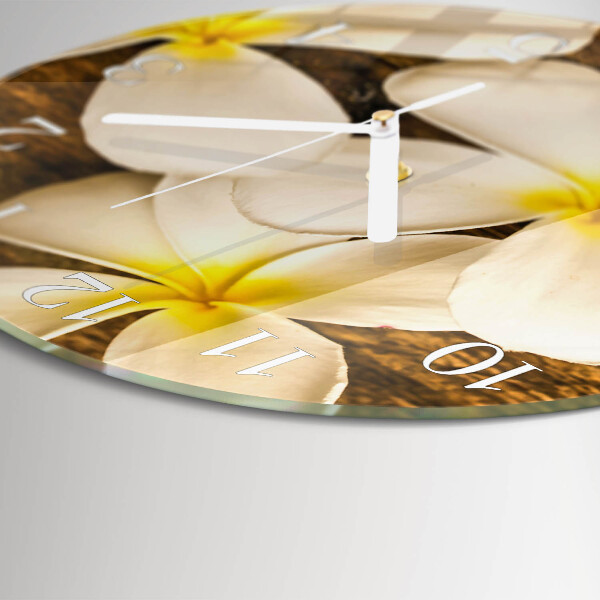 Glas wanduhr Blumen