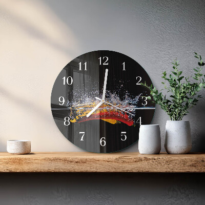 Glas wanduhr Chilischoten