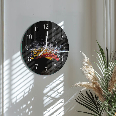 Glas wanduhr Chilischoten