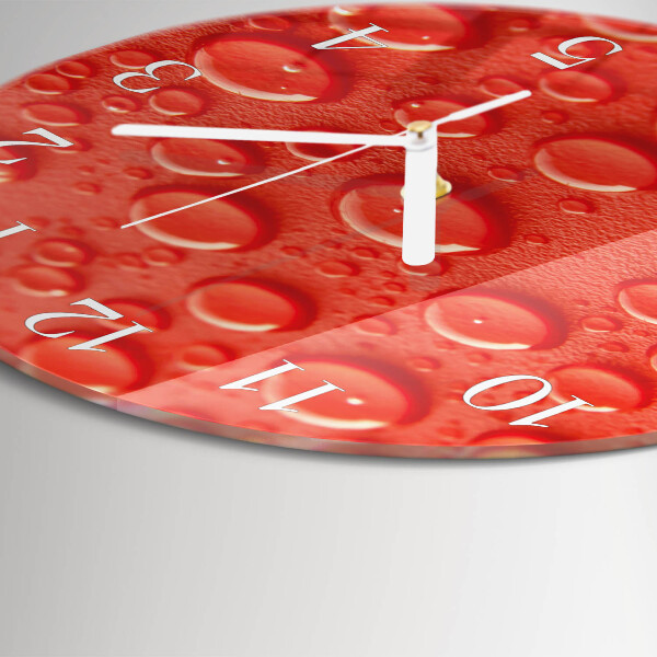 Glas wanduhr Wassertropfen