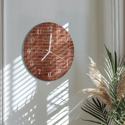 Glas wanduhr Ziegelmauer