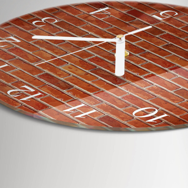 Glas wanduhr Ziegelmauer