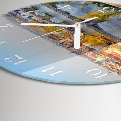 Glas wanduhr Stadt Prag