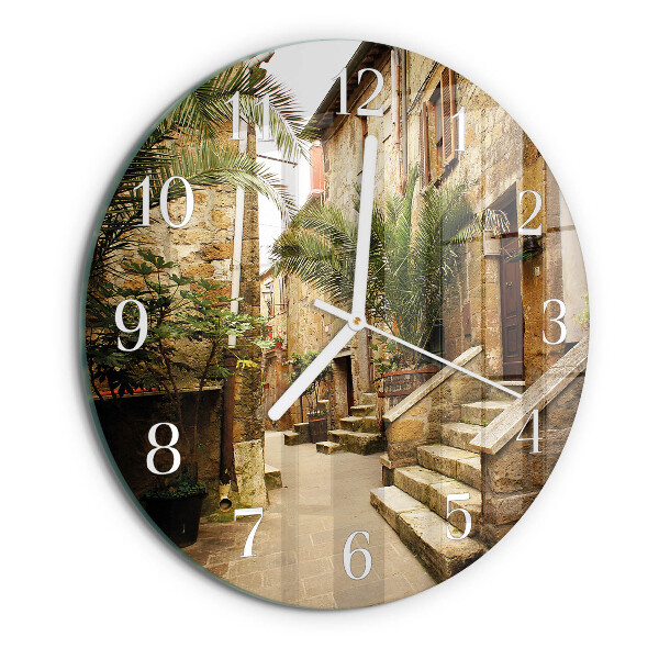 Glas wanduhr Avenue Palms