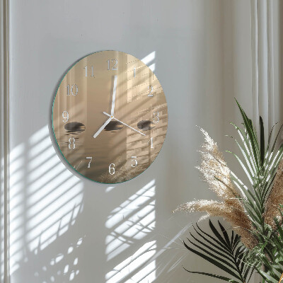 Glas wanduhr Steine ​​Wasser
