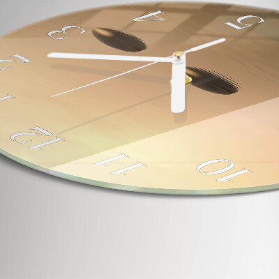 Glas wanduhr Steine ​​Wasser