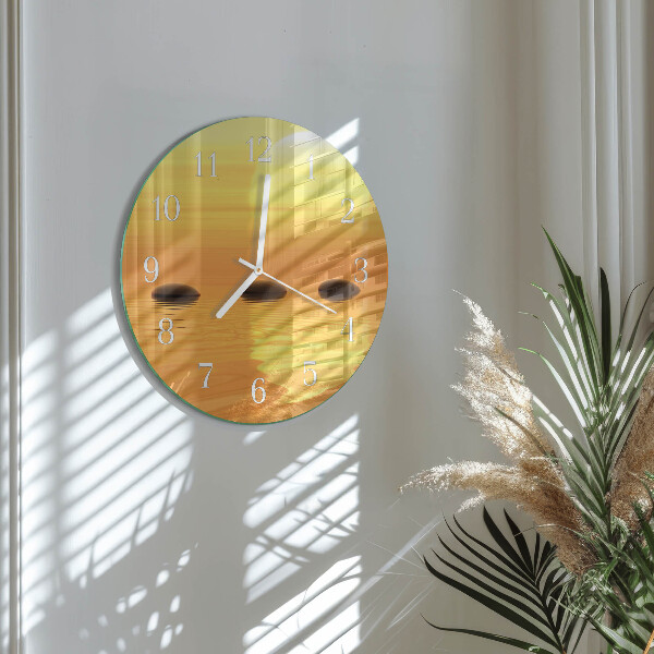 Glas wanduhr Wasser Sonne