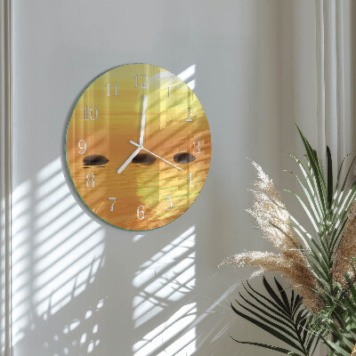 Glas wanduhr Wasser Sonne
