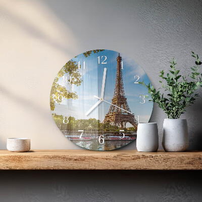 Glas wanduhr Eiffelturm Paris
