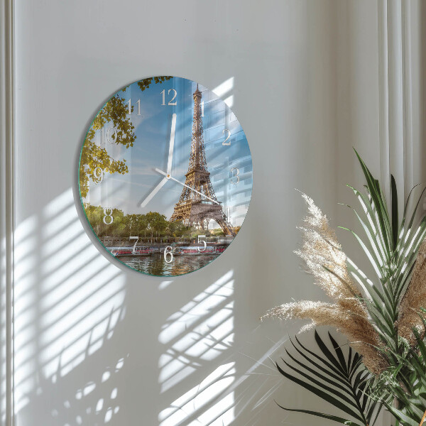 Glas wanduhr Eiffelturm Paris