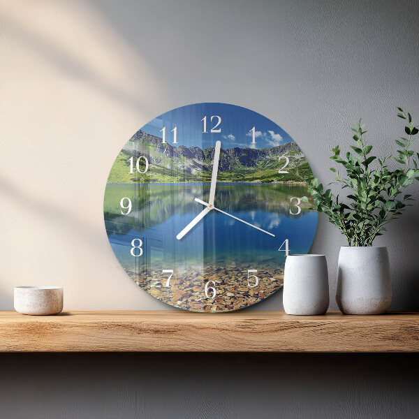 Glas wanduhr Bergsee