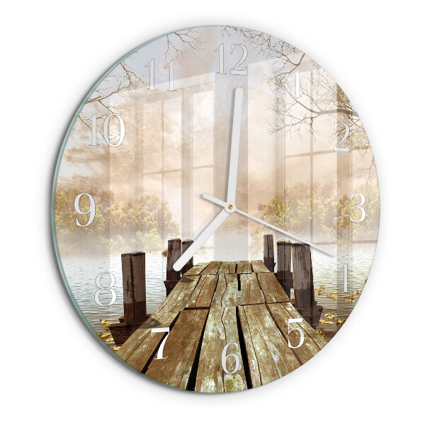 Glas wanduhr Netzwerk