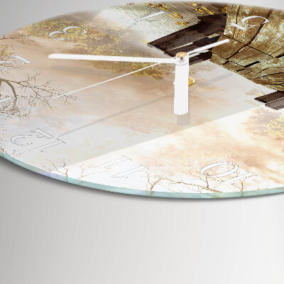 Glas wanduhr Netzwerk