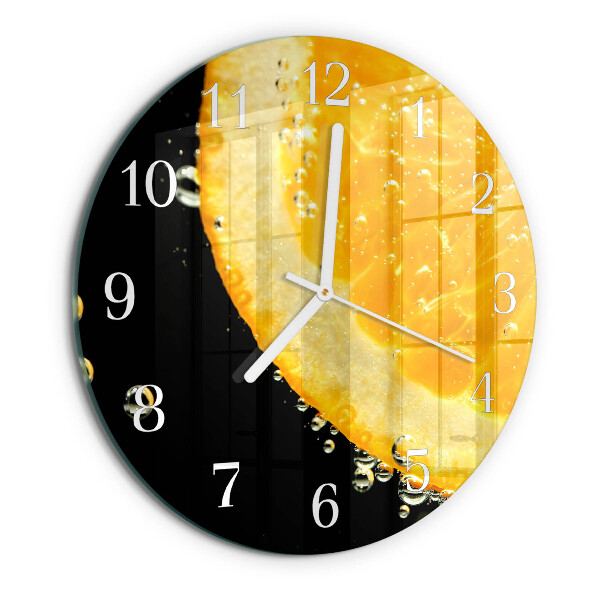 Glas wanduhr Zitronensäure