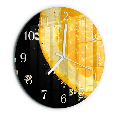 Glas wanduhr Zitronensäure