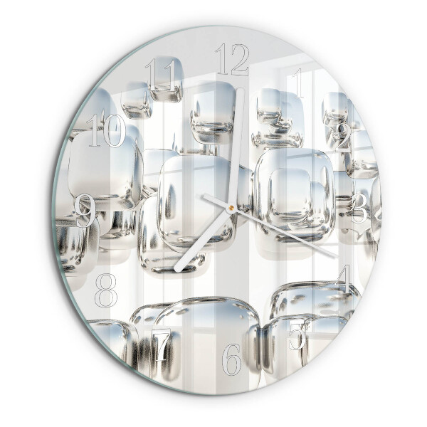 Glas wanduhr 3D-Würfel