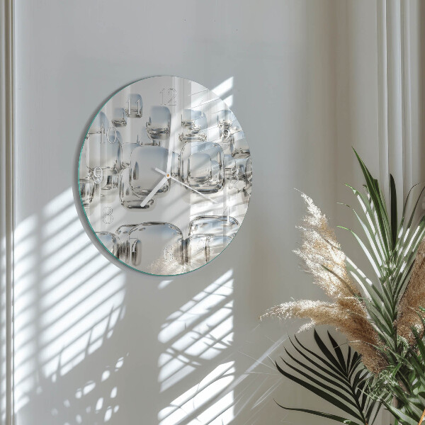 Glas wanduhr 3D-Würfel