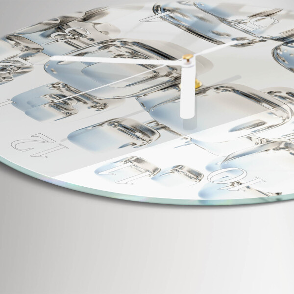 Glas wanduhr 3D-Würfel