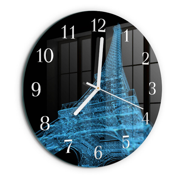 Glas wanduhr Eiffelturm Paris