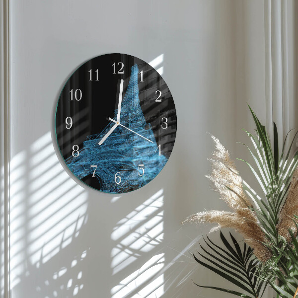 Glas wanduhr Eiffelturm Paris